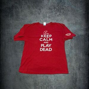 Red Keep Calm and Play Dead T-Shirt